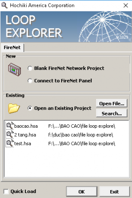 LOOP EXPLORER - Phần mềm lập trình tủ báo cháy Hochiki